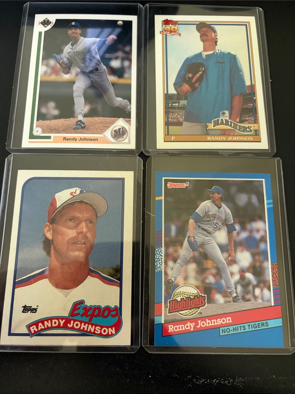 Randy Johnson Baseball Card Lot - Set of 4